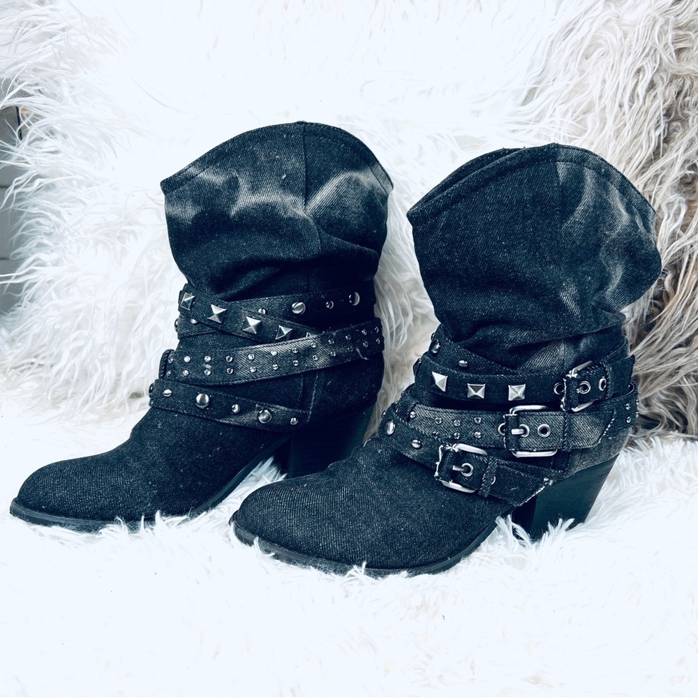 Report Western Grunge Studded Ankle Boots - Picture 6 of 12